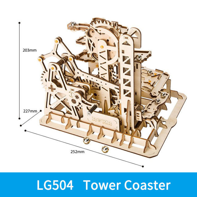 Robotime ROKR 3D DIY Wooden Puzzle Roller Coaster