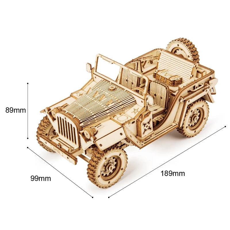 Robotime ROKR 3D DIY Wooden Puzzle Jeep Model Kit