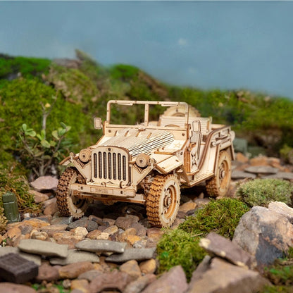 Robotime ROKR 3D DIY Wooden Puzzle Jeep Model Kit