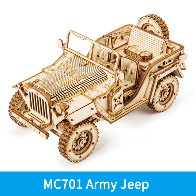 Robotime ROKR 3D DIY Wooden Puzzle Jeep Model Kit