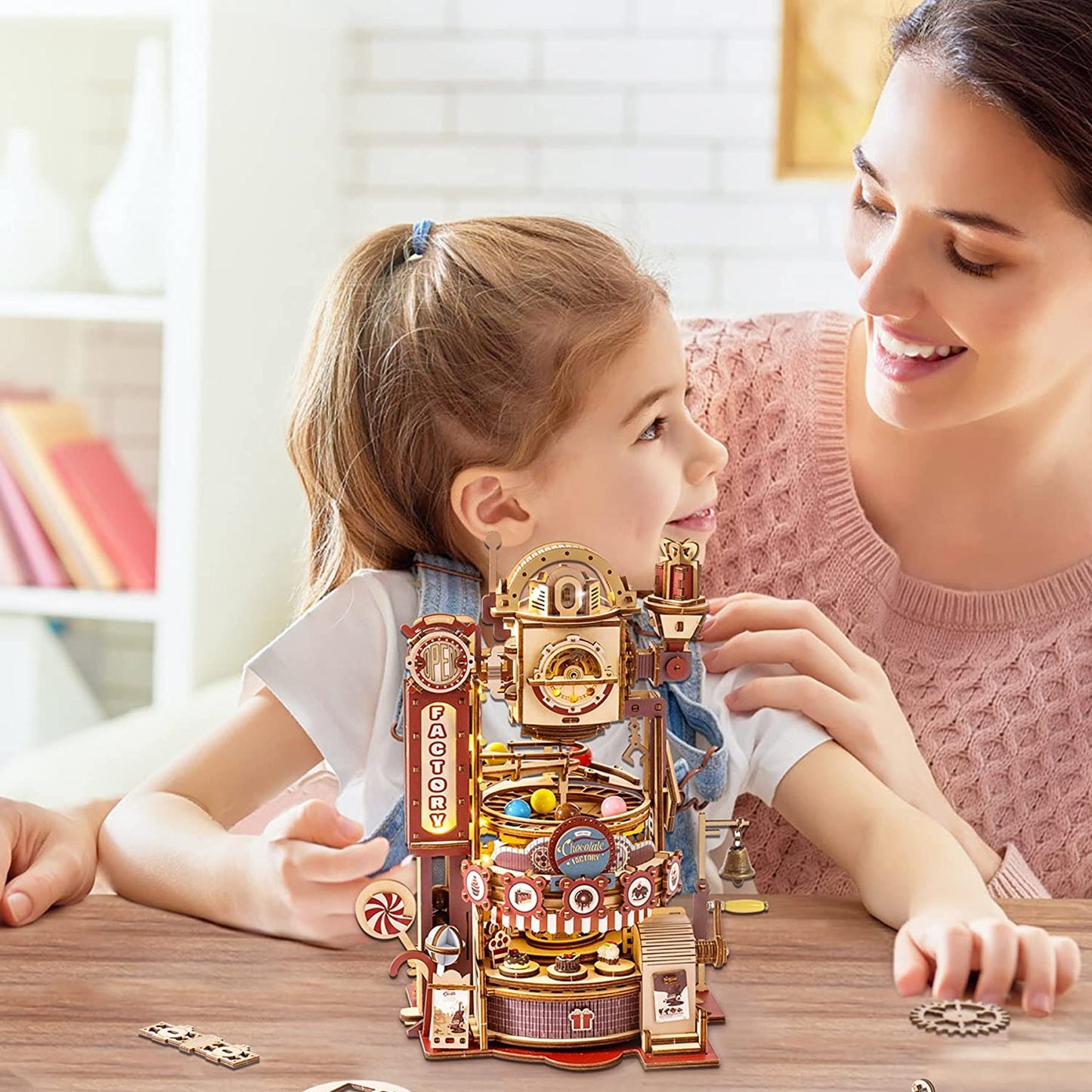 Robotime ROKR 3D DIY Wooden Puzzle Marble Chocolate Factory