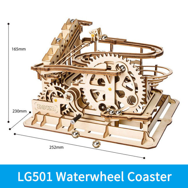 Robotime ROKR 3D DIY Wooden Puzzle Roller Coaster