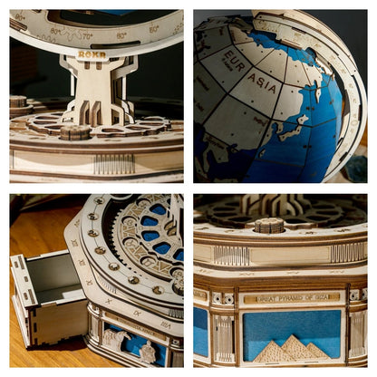 Robotime ROKR 3D DIY Wooden Puzzle Globe Earth