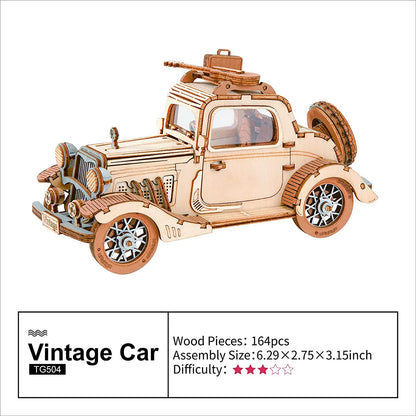 Robotime ROKR 3D DIY Wooden Puzzle Vintage Car Models