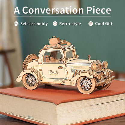 Robotime ROKR 3D DIY Wooden Puzzle Vintage Car Models