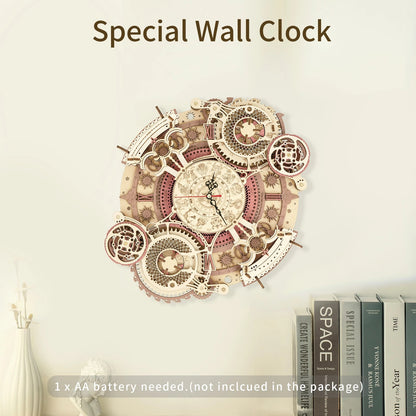 Robotime ROKR 3D DIY Wooden Puzzle Zodiac Wall Clock