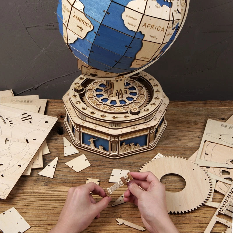 Robotime ROKR 3D DIY Wooden Puzzle Globe Earth