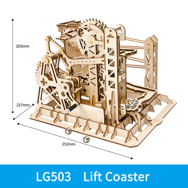 Robotime ROKR 3D DIY Wooden Puzzle Roller Coaster